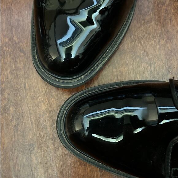 Bates Black Faux Patent Leather Oxfords, Perfect for Special Occasions Size 10.5 - Picture 6 of 14